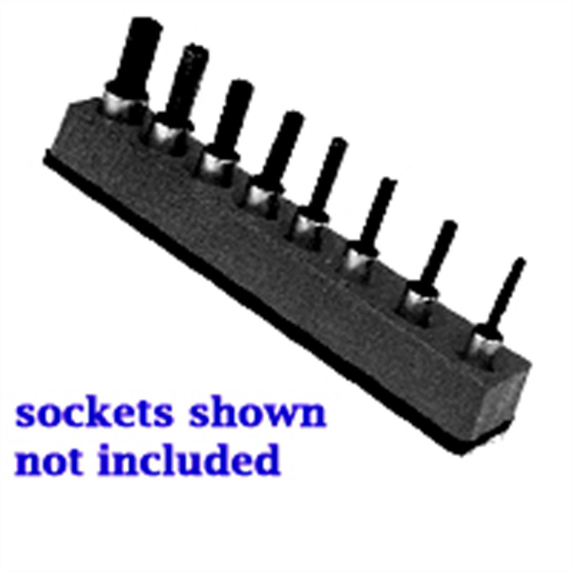 Mechanic's Time Savers Magnetic Socket Holder — Holds 8 Sockets, 3/8in. - 3/4in. SAE or 10mm - 19mm Metric, Black, Model# MTS388